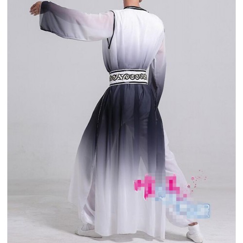  hanfu Men's chinese folk dance costumes tang dynasty traditional classical dance warrior martial drama cosplay robes dress